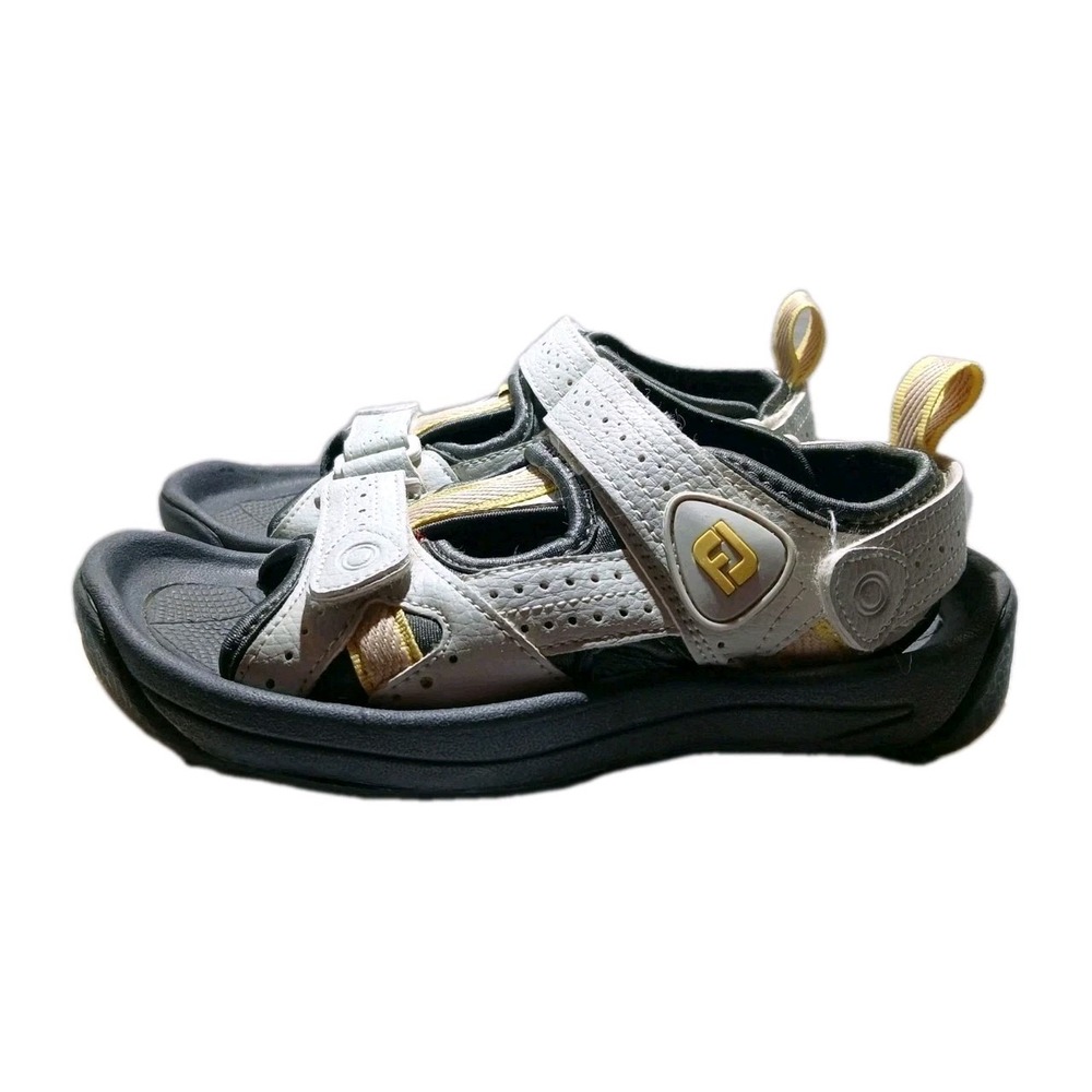 Footjoy FJ 48444 Golf Sandal Men Sz 6M Leather Adjustable Straps Soft Spike#1263